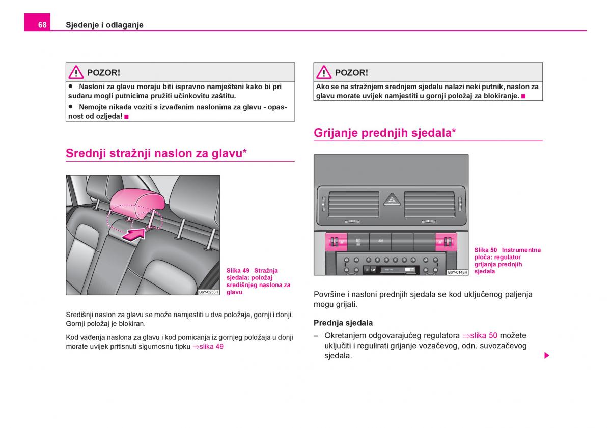 Skoda Fabia I 1 vlasnicko uputstvo / page 69