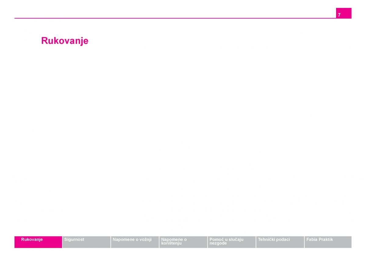 Skoda Fabia I 1 vlasnicko uputstvo / page 8