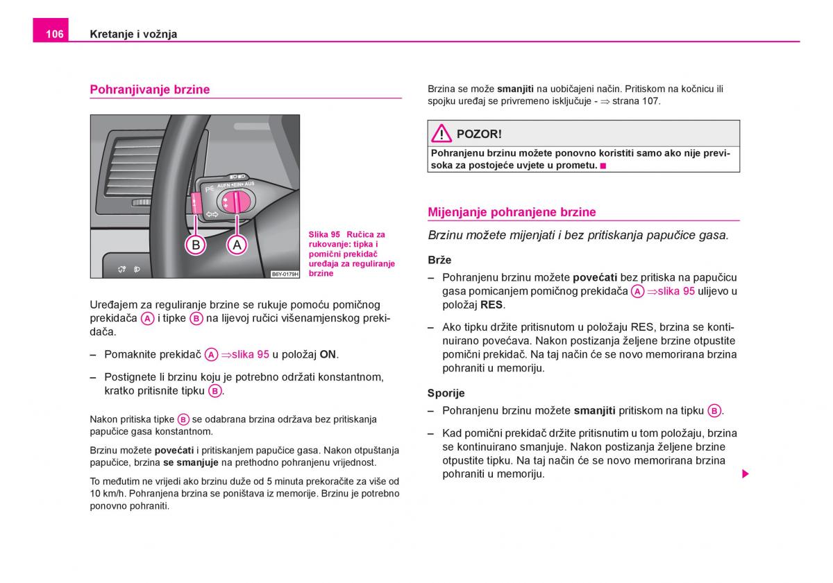 Skoda Fabia I 1 vlasnicko uputstvo / page 107