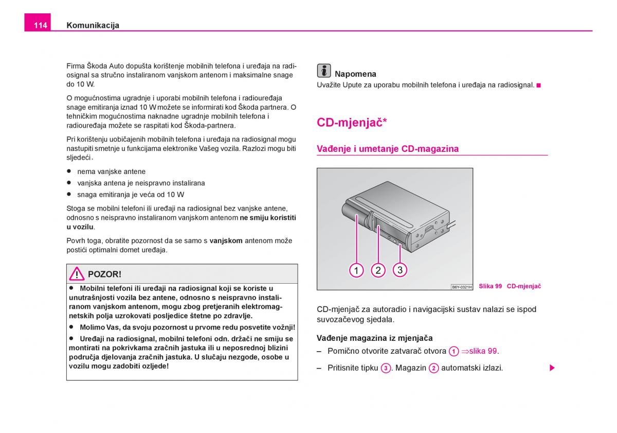 Skoda Fabia I 1 vlasnicko uputstvo / page 115