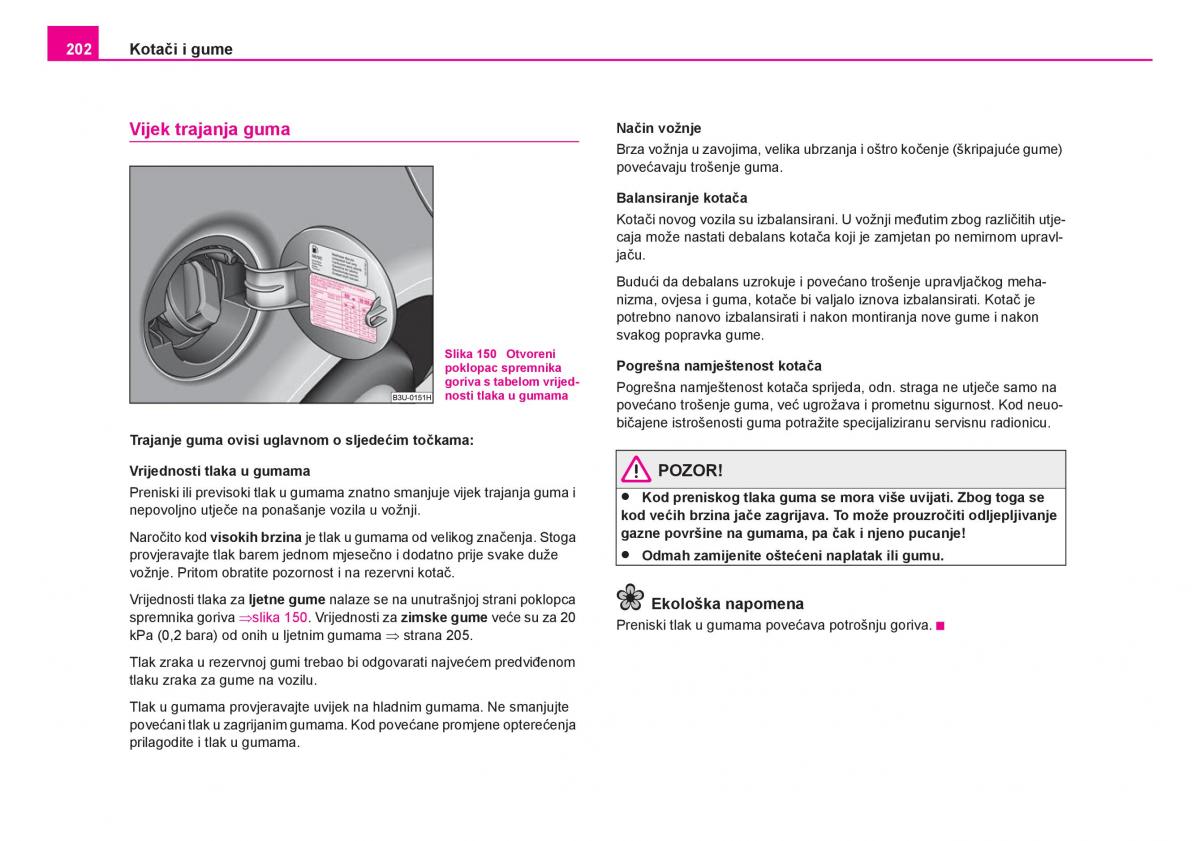 Skoda Fabia I 1 vlasnicko uputstvo / page 203