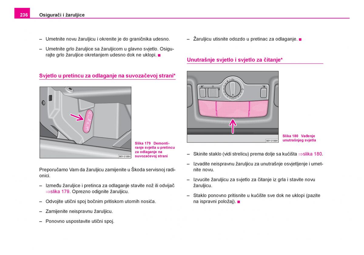 Skoda Fabia I 1 vlasnicko uputstvo / page 237