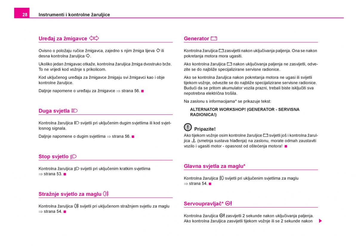 Skoda Fabia I 1 vlasnicko uputstvo / page 29