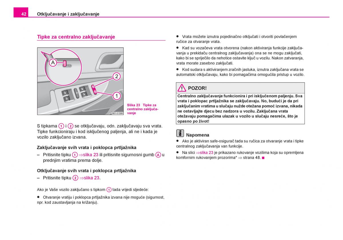 Skoda Fabia I 1 vlasnicko uputstvo / page 43