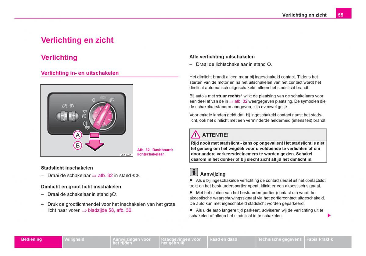 Skoda Fabia I 1 handleiding / page 56