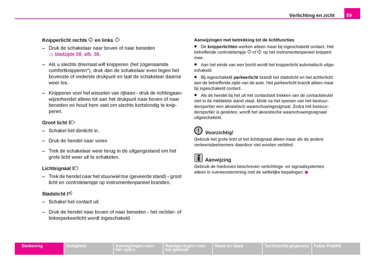 Skoda Fabia I 1 handleiding / page 60