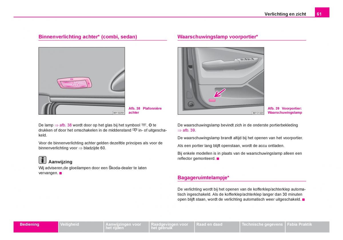 Skoda Fabia I 1 handleiding / page 62