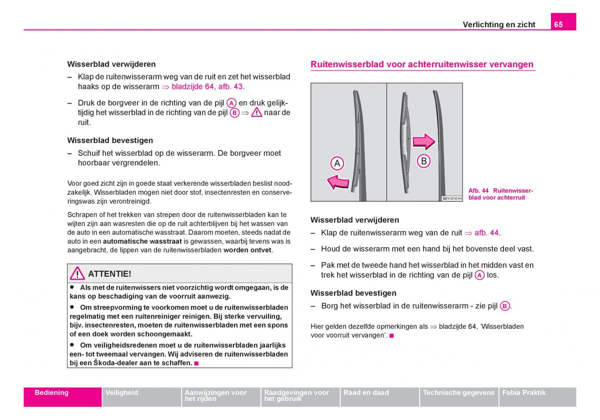 Skoda Fabia I 1 handleiding / page 66