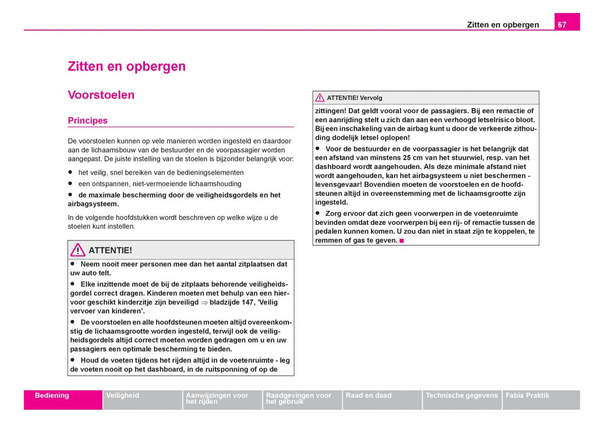 Skoda Fabia I 1 handleiding / page 68