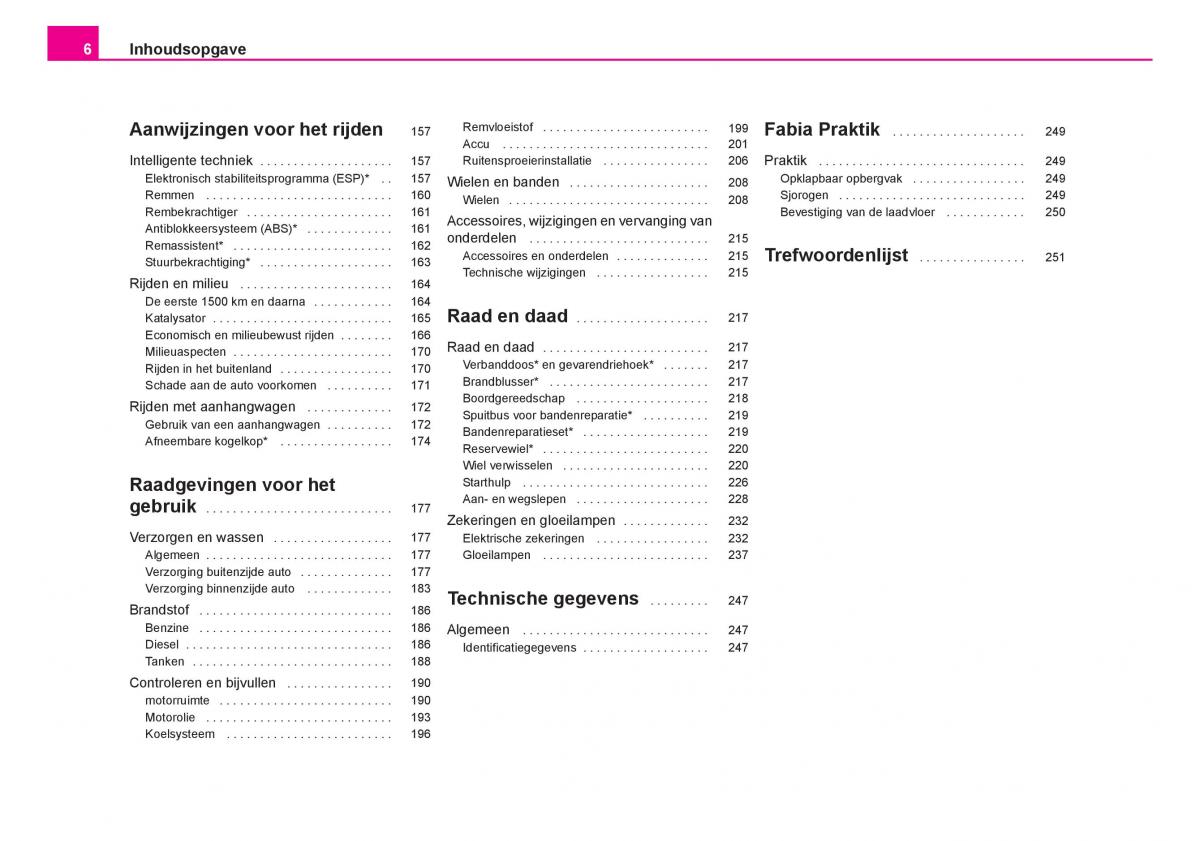 Skoda Fabia I 1 handleiding / page 7