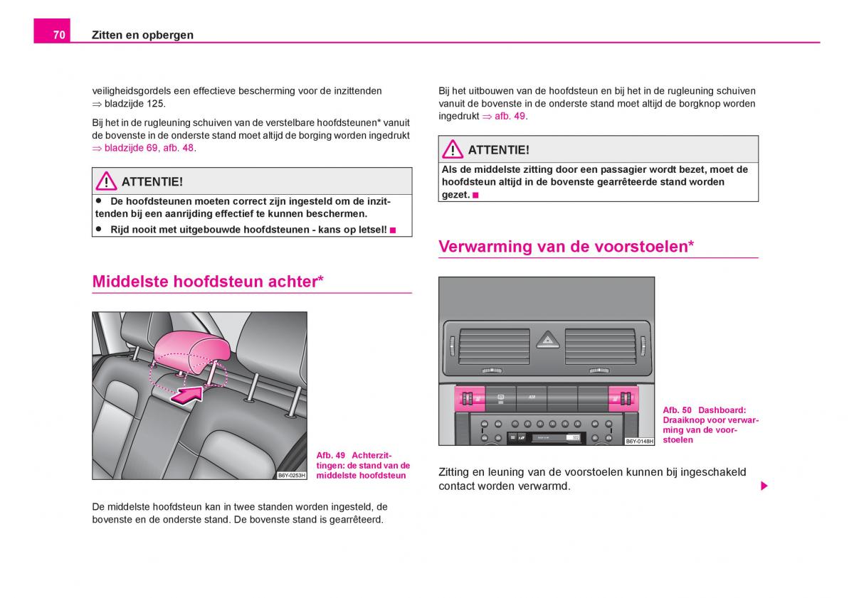 Skoda Fabia I 1 handleiding / page 71