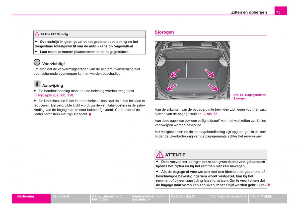 Skoda Fabia I 1 handleiding / page 76