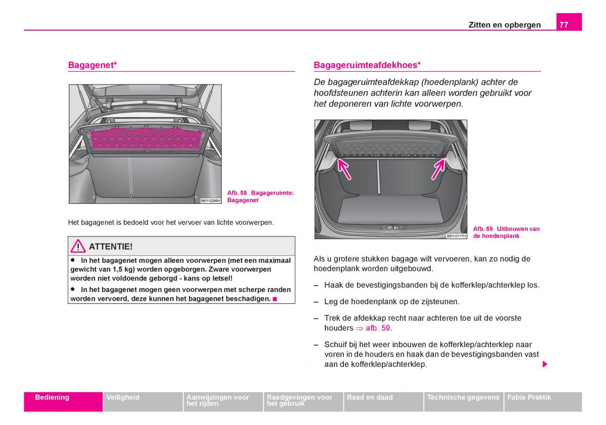 Skoda Fabia I 1 handleiding / page 78