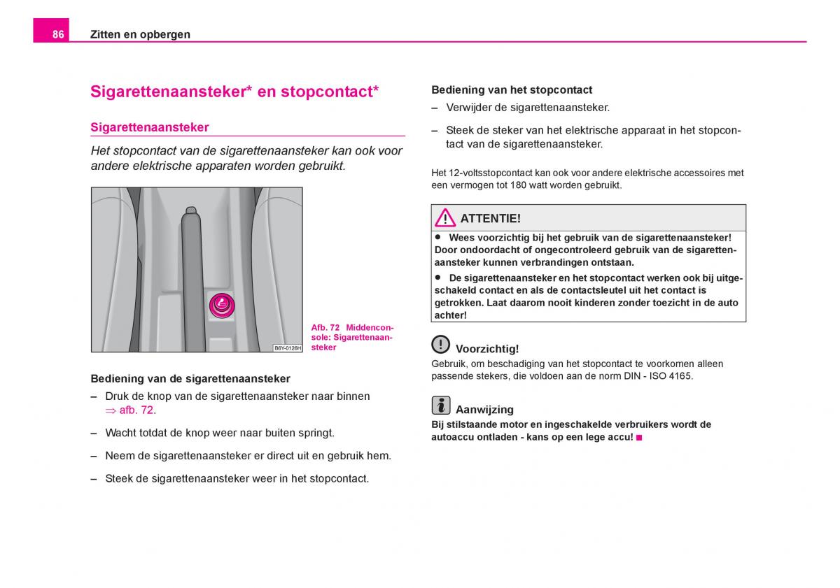 Skoda Fabia I 1 handleiding / page 87