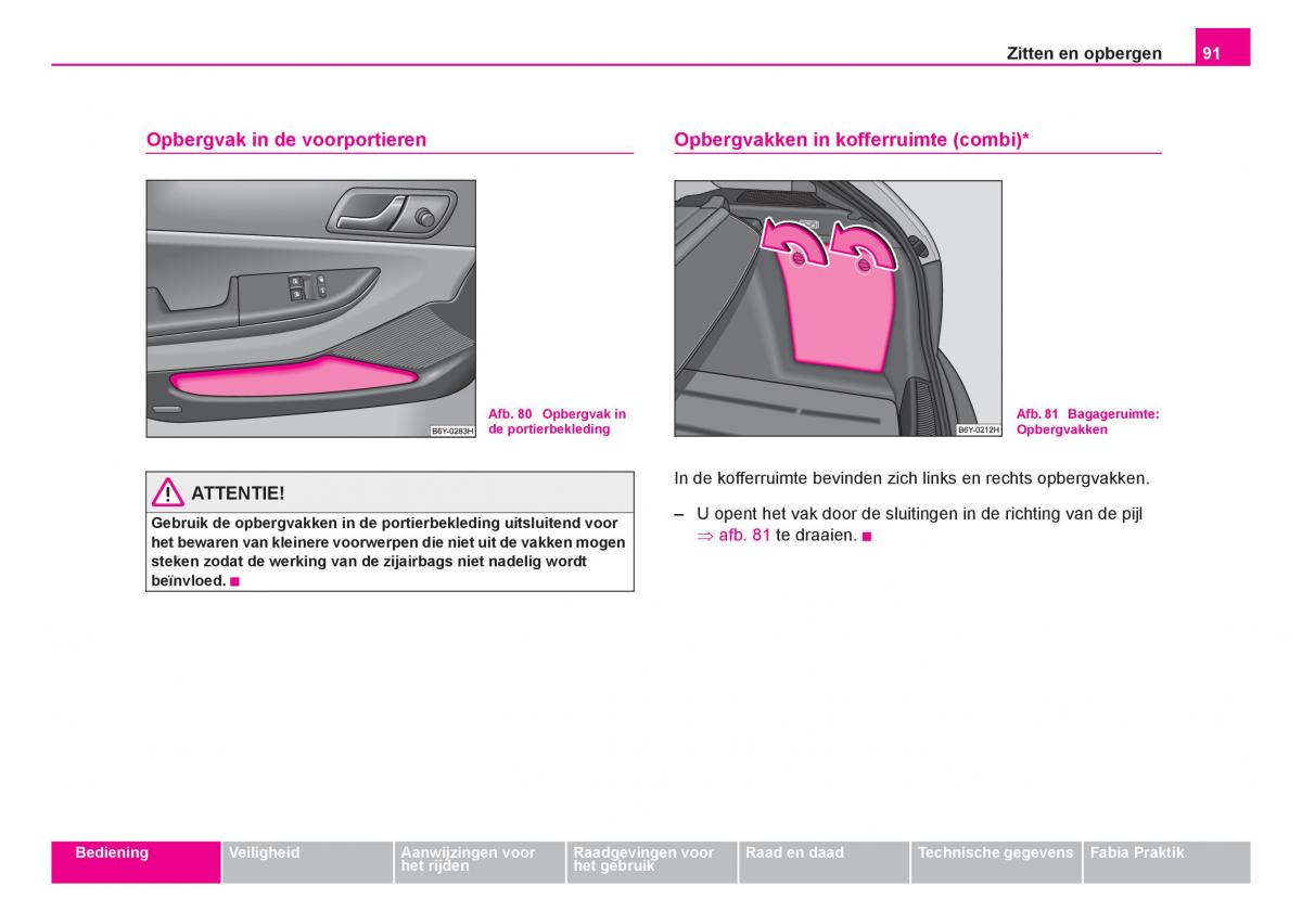 Skoda Fabia I 1 handleiding / page 92