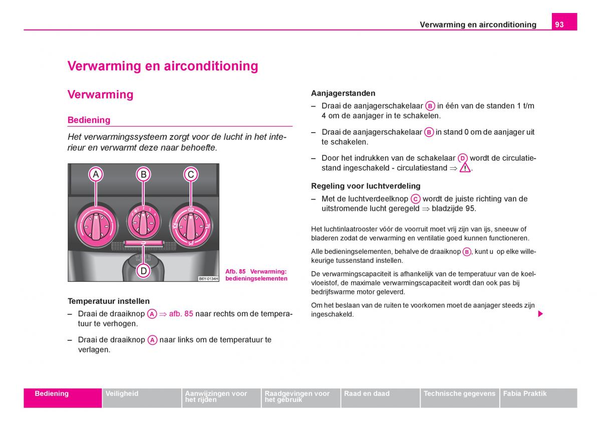 Skoda Fabia I 1 handleiding / page 94