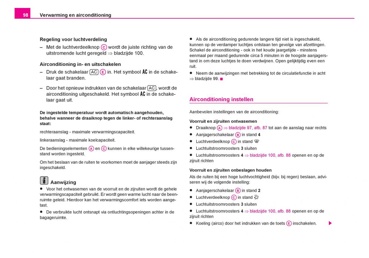 Skoda Fabia I 1 handleiding / page 99