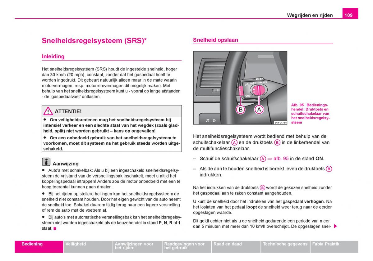 Skoda Fabia I 1 handleiding / page 110