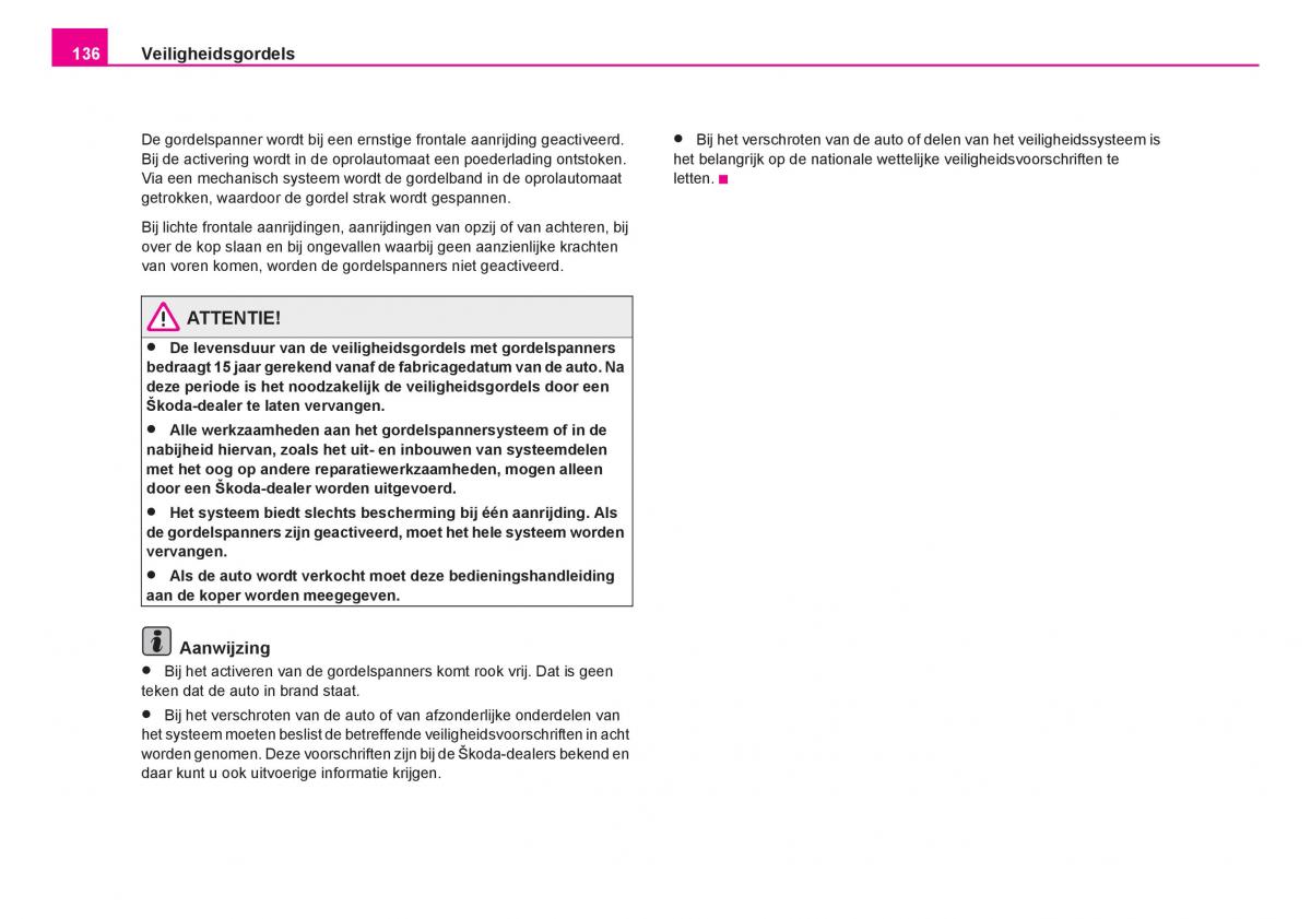 Skoda Fabia I 1 handleiding / page 137