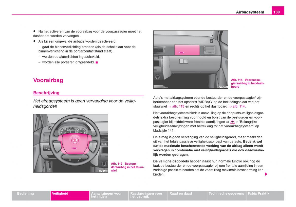 Skoda Fabia I 1 handleiding / page 140