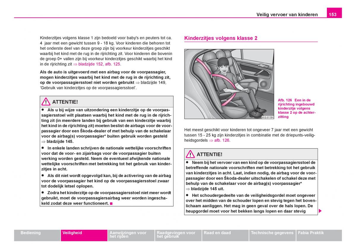 Skoda Fabia I 1 handleiding / page 154