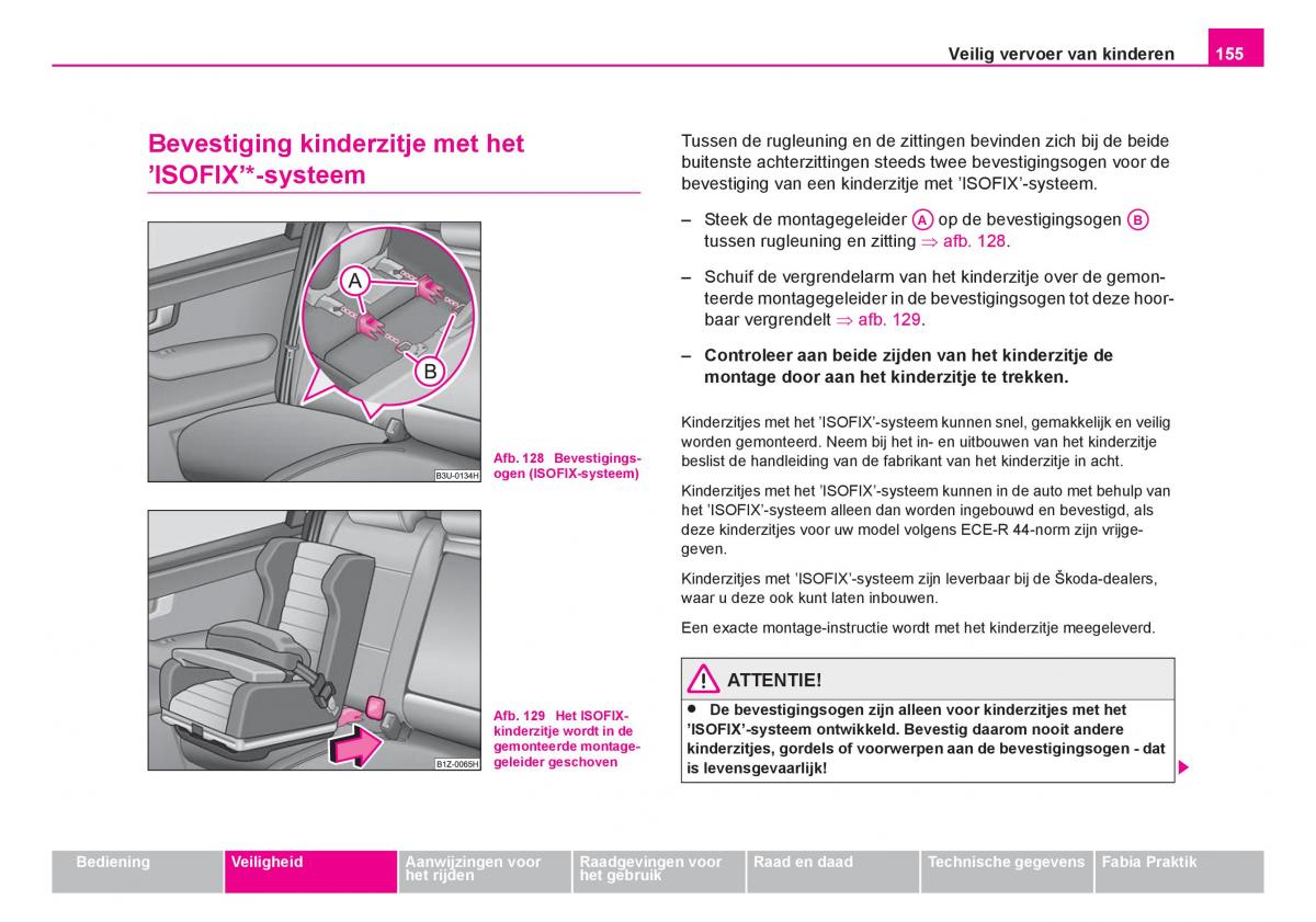 Skoda Fabia I 1 handleiding / page 156