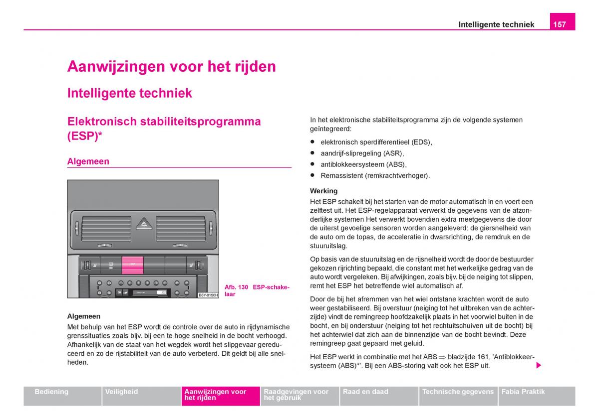 Skoda Fabia I 1 handleiding / page 158