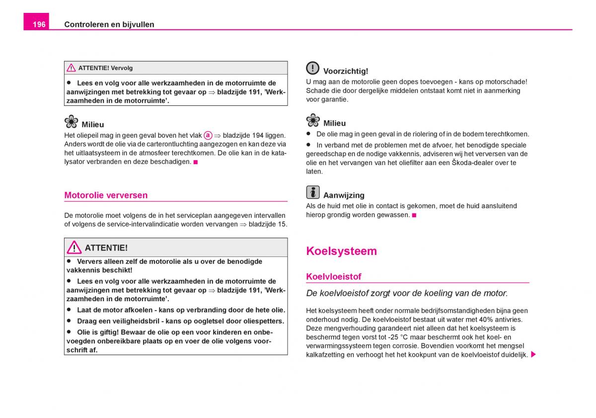 Skoda Fabia I 1 handleiding / page 197