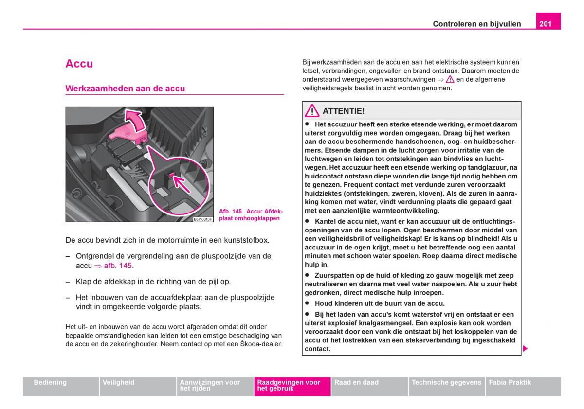 Skoda Fabia I 1 handleiding / page 202