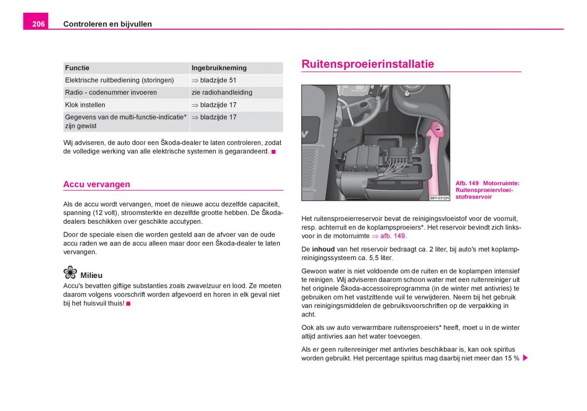 Skoda Fabia I 1 handleiding / page 207