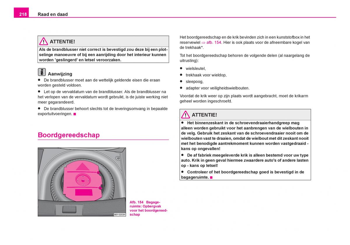 Skoda Fabia I 1 handleiding / page 219