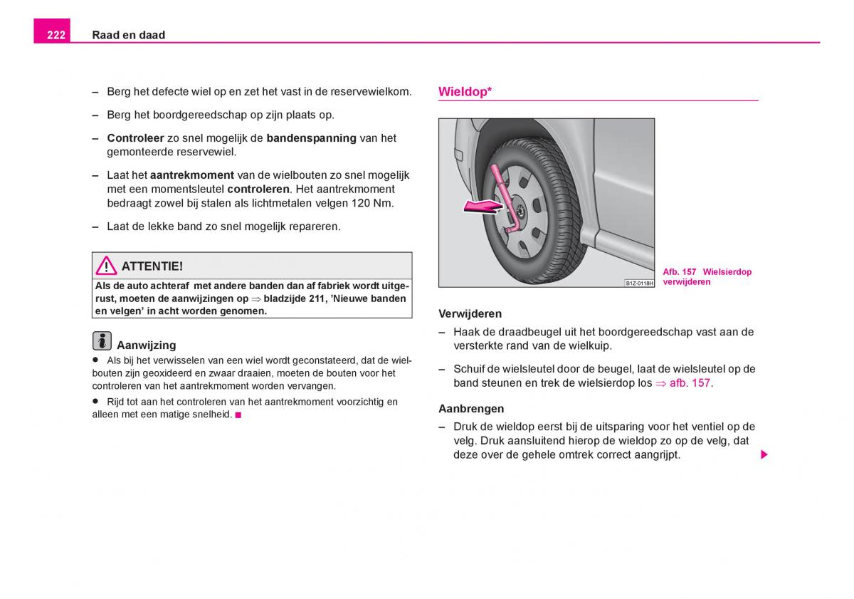 Skoda Fabia I 1 handleiding / page 223