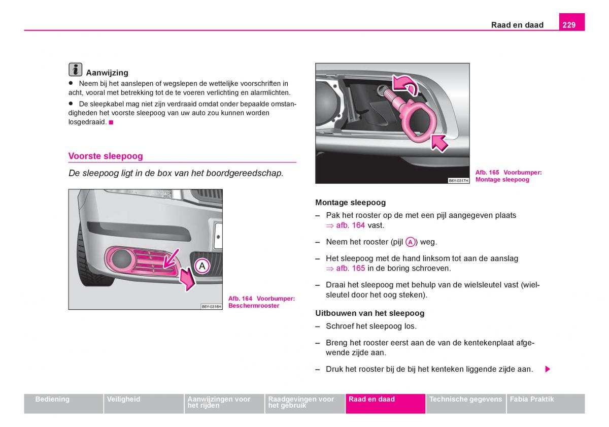 Skoda Fabia I 1 handleiding / page 230