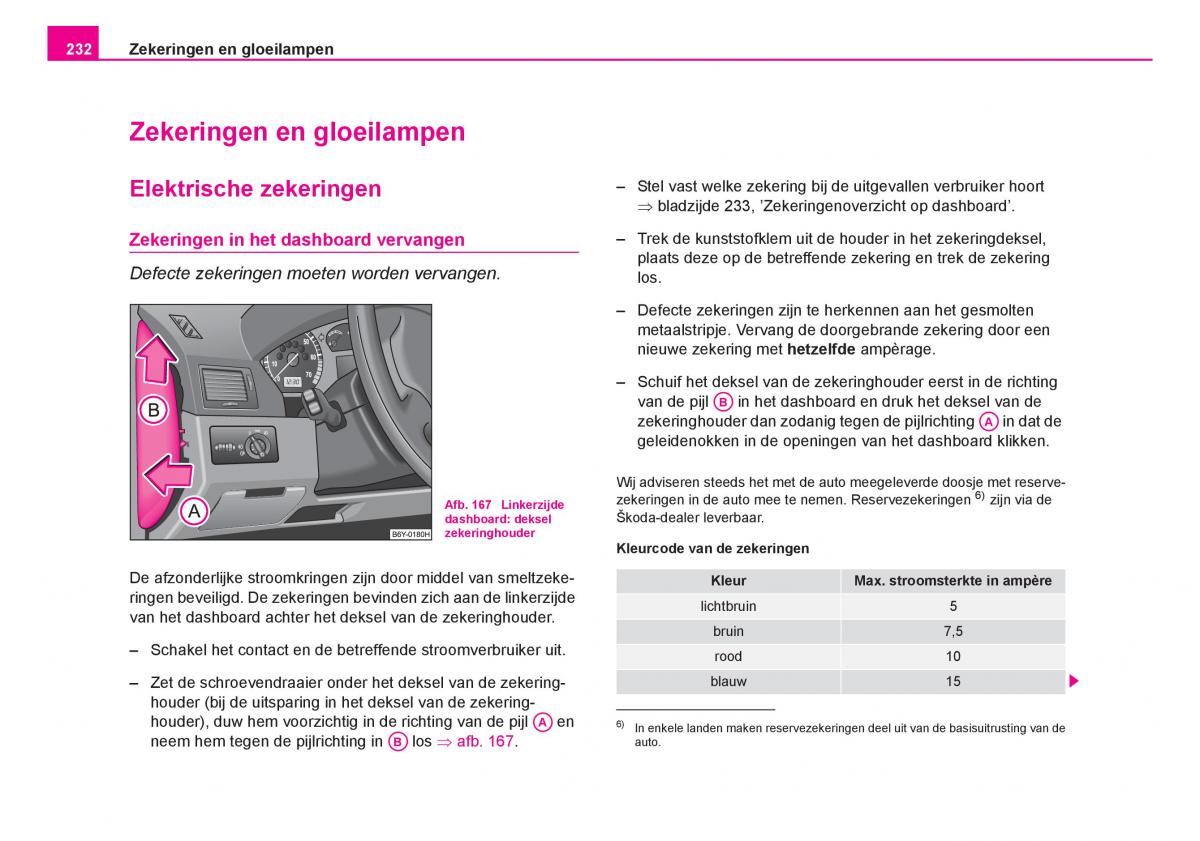 Skoda Fabia I 1 handleiding / page 233