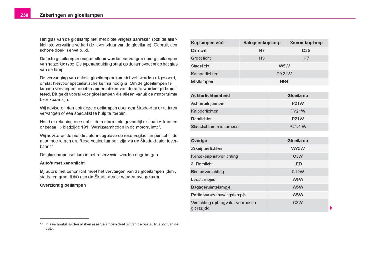 Skoda Fabia I 1 handleiding / page 239