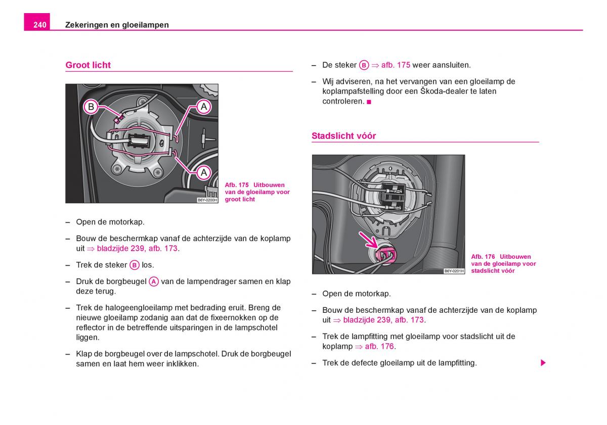 Skoda Fabia I 1 handleiding / page 241