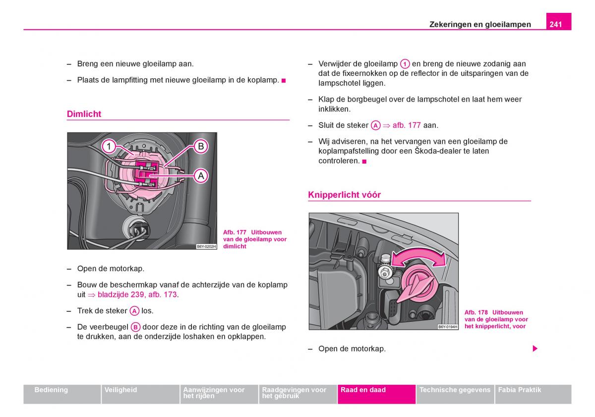 Skoda Fabia I 1 handleiding / page 242