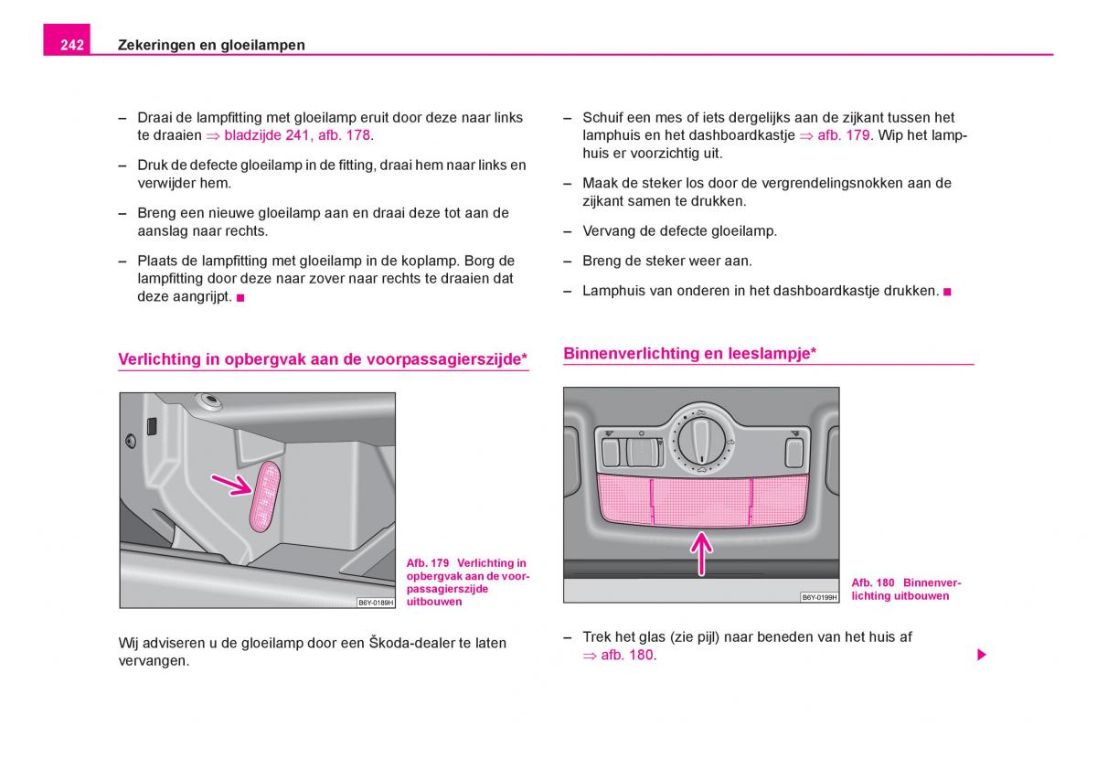 Skoda Fabia I 1 handleiding / page 243