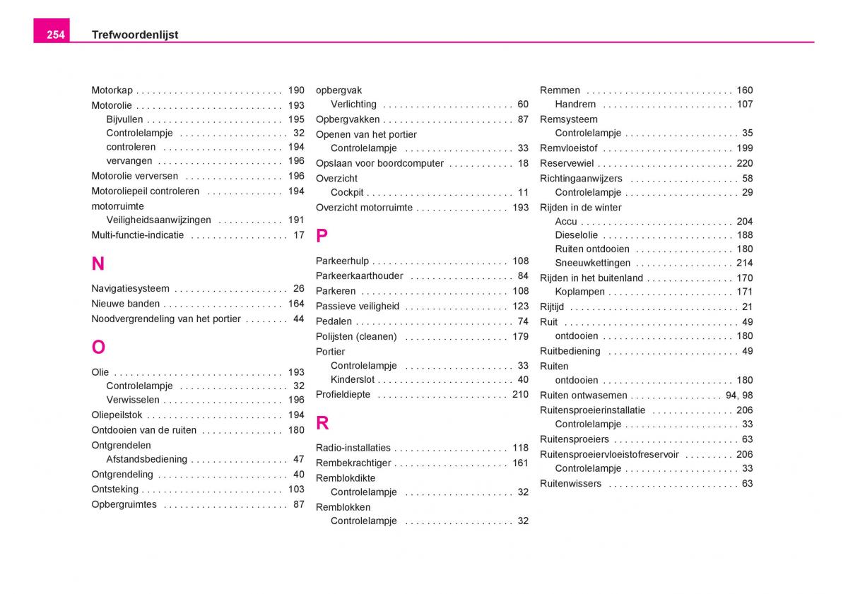 Skoda Fabia I 1 handleiding / page 255