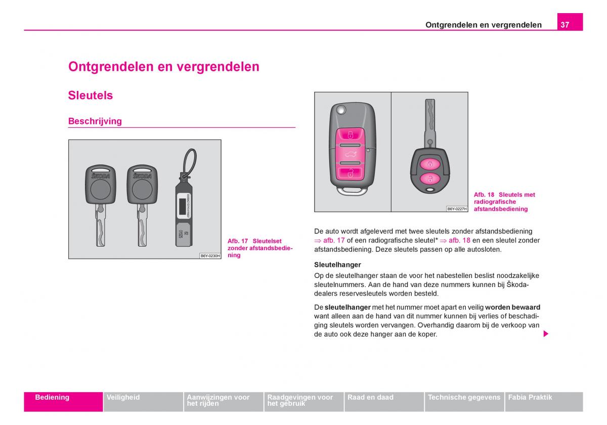 Skoda Fabia I 1 handleiding / page 38