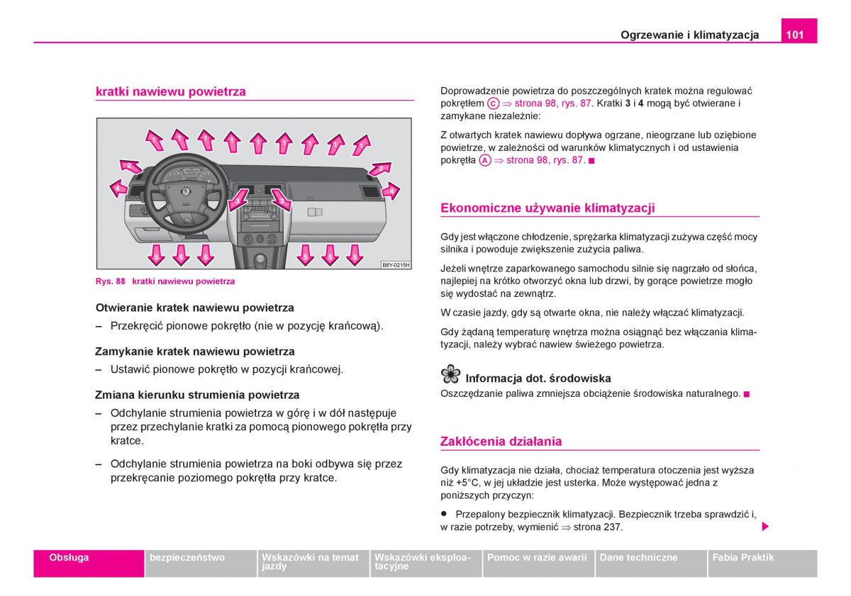 Skoda Fabia I 1 instrukcja obslugi / page 102