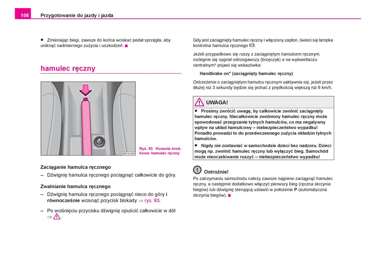 Skoda Fabia I 1 instrukcja obslugi / page 109