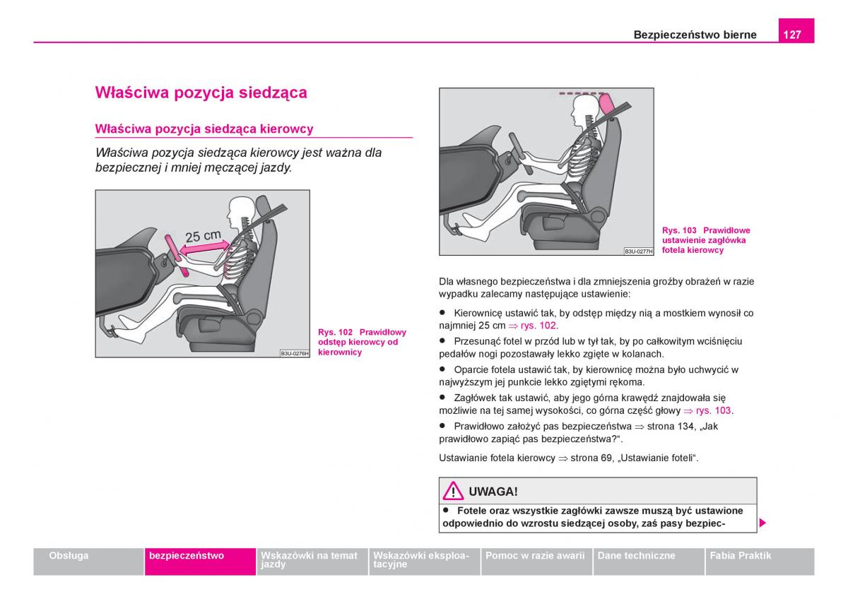 Skoda Fabia I 1 instrukcja obslugi / page 128