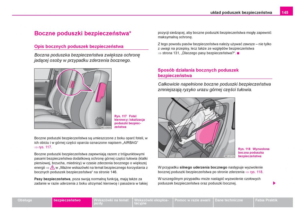 Skoda Fabia I 1 instrukcja obslugi / page 146