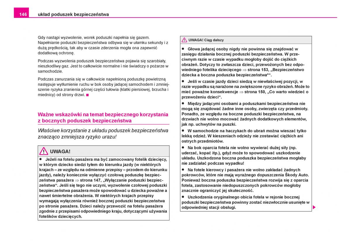 Skoda Fabia I 1 instrukcja obslugi / page 147