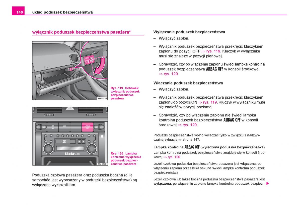 Skoda Fabia I 1 instrukcja obslugi / page 149