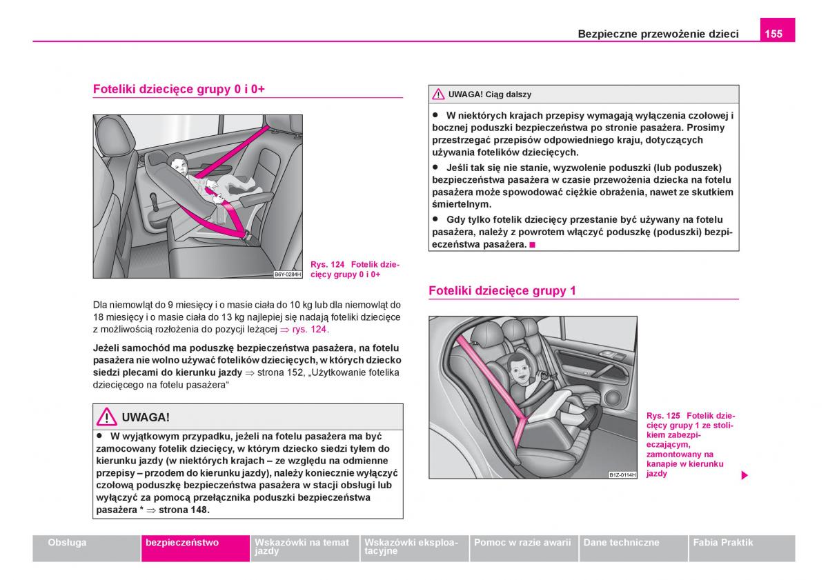 Skoda Fabia I 1 instrukcja obslugi / page 156