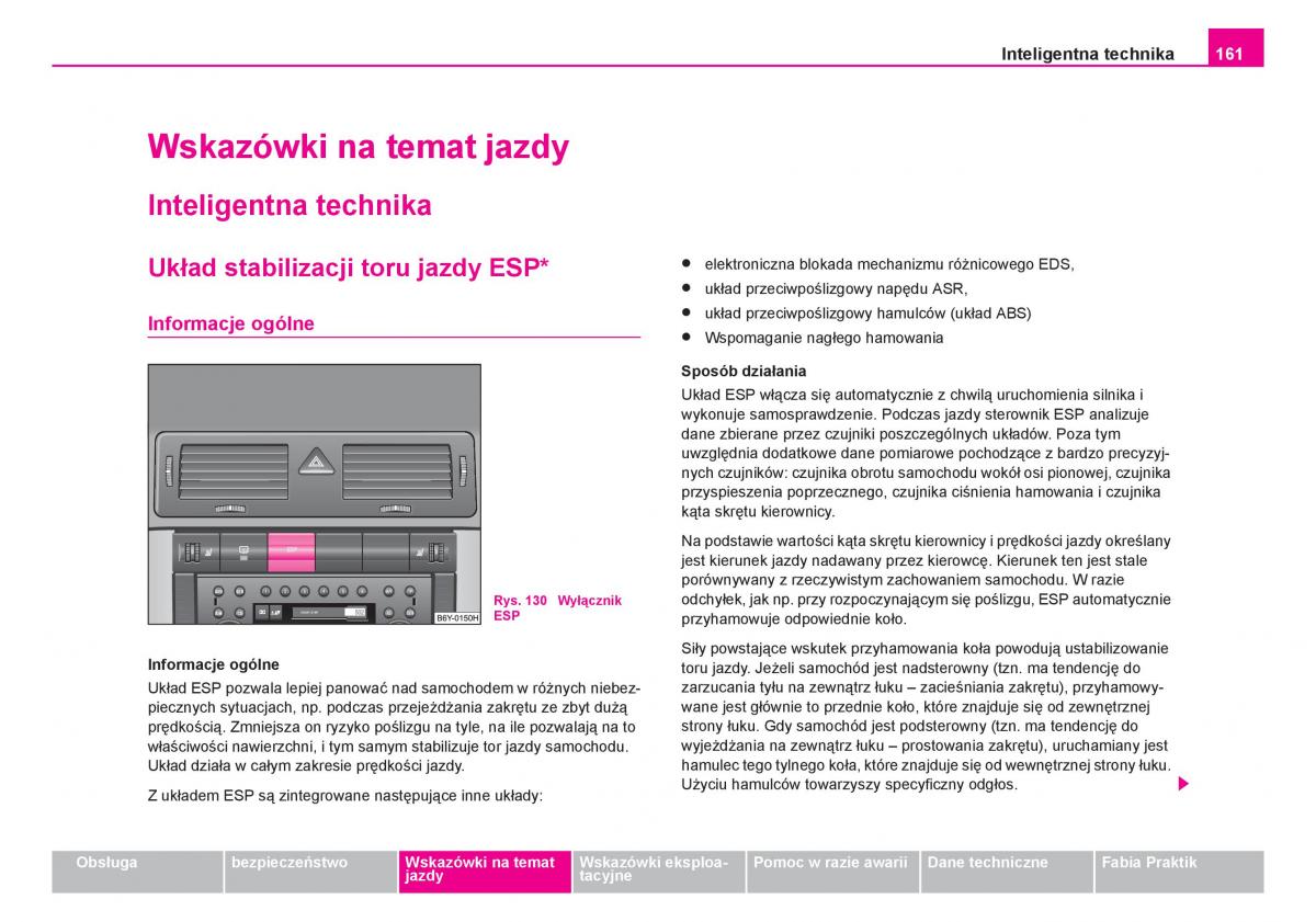 Skoda Fabia I 1 instrukcja obslugi / page 162