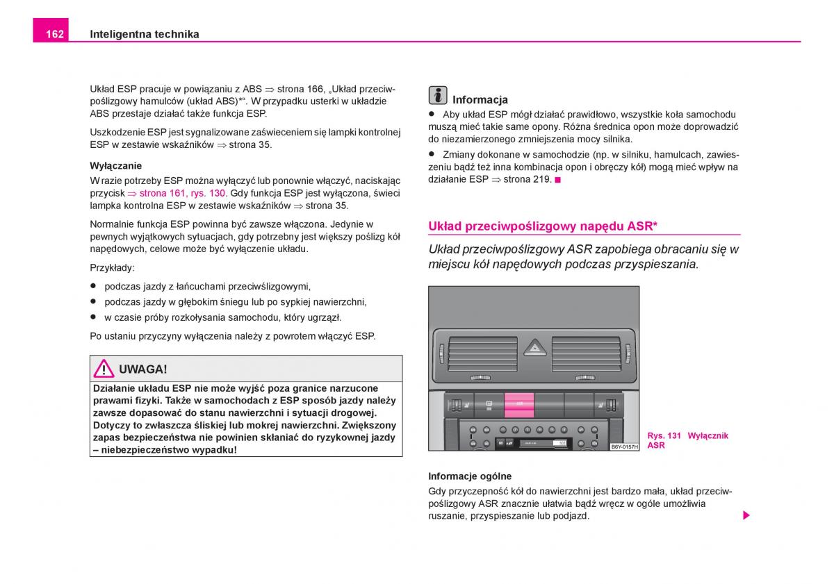 Skoda Fabia I 1 instrukcja obslugi / page 163