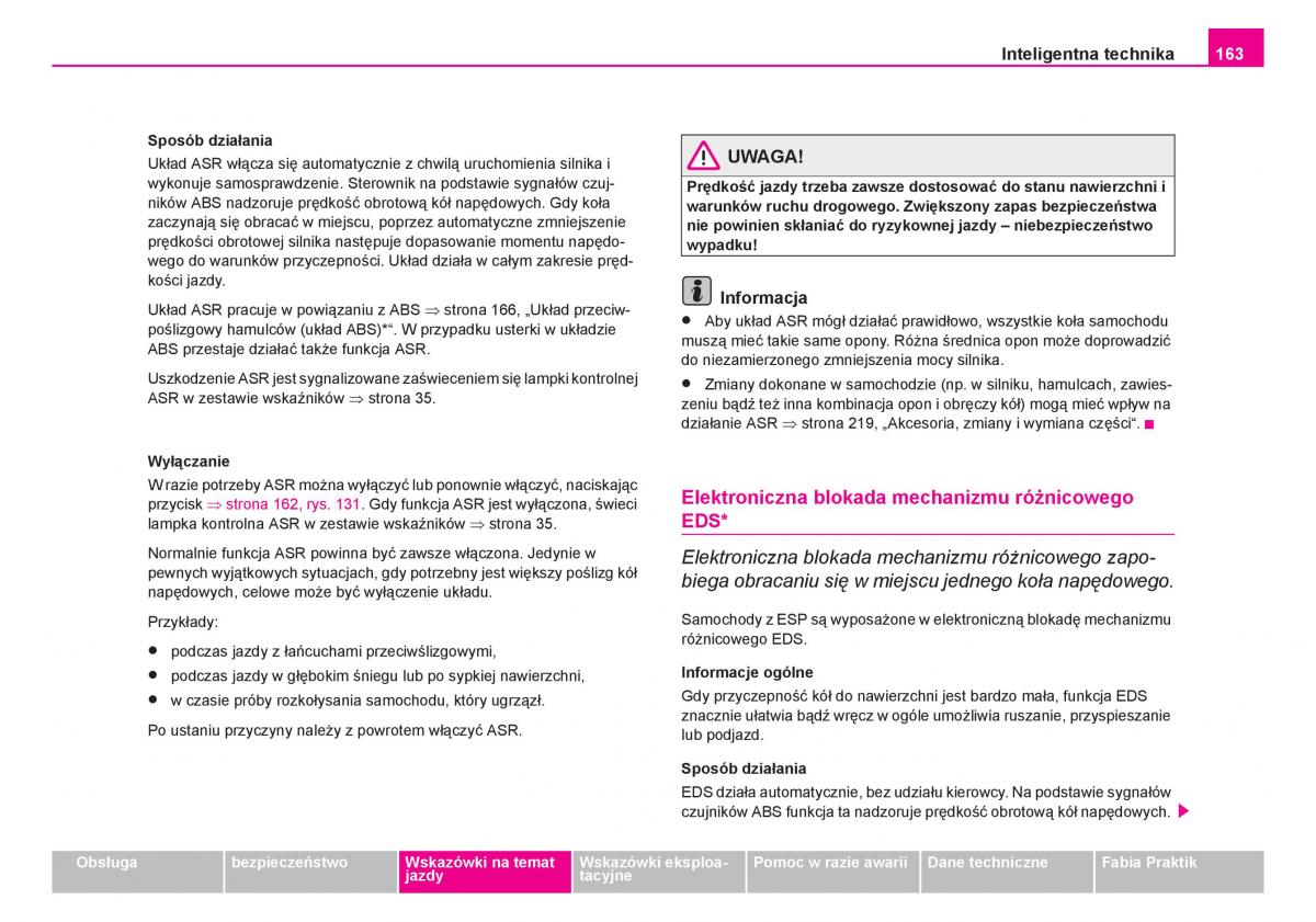 Skoda Fabia I 1 instrukcja obslugi / page 164